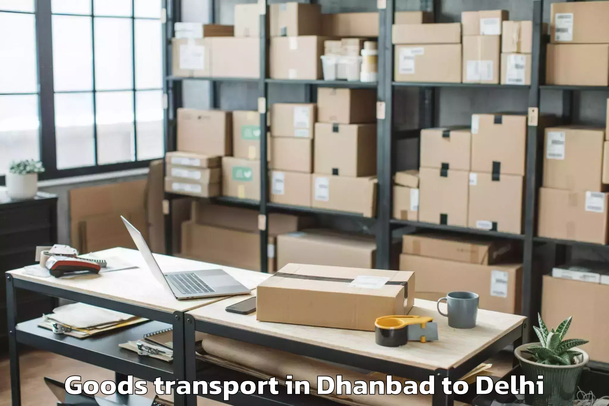 Book Dhanbad to Bawana Goods Transport